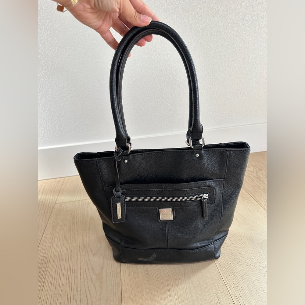 NWOT Black Leather Bag